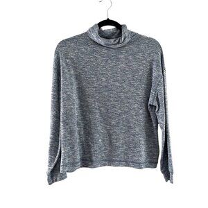 Express Women Sz S Blue Heather Long Sleeve Turtleneck Pullover Knit Sweater NWT
